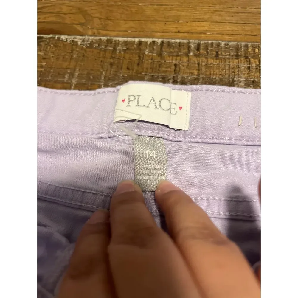 Children’s Place Girls Light Purple Shorts Size 14 Casual Outside Play Summer